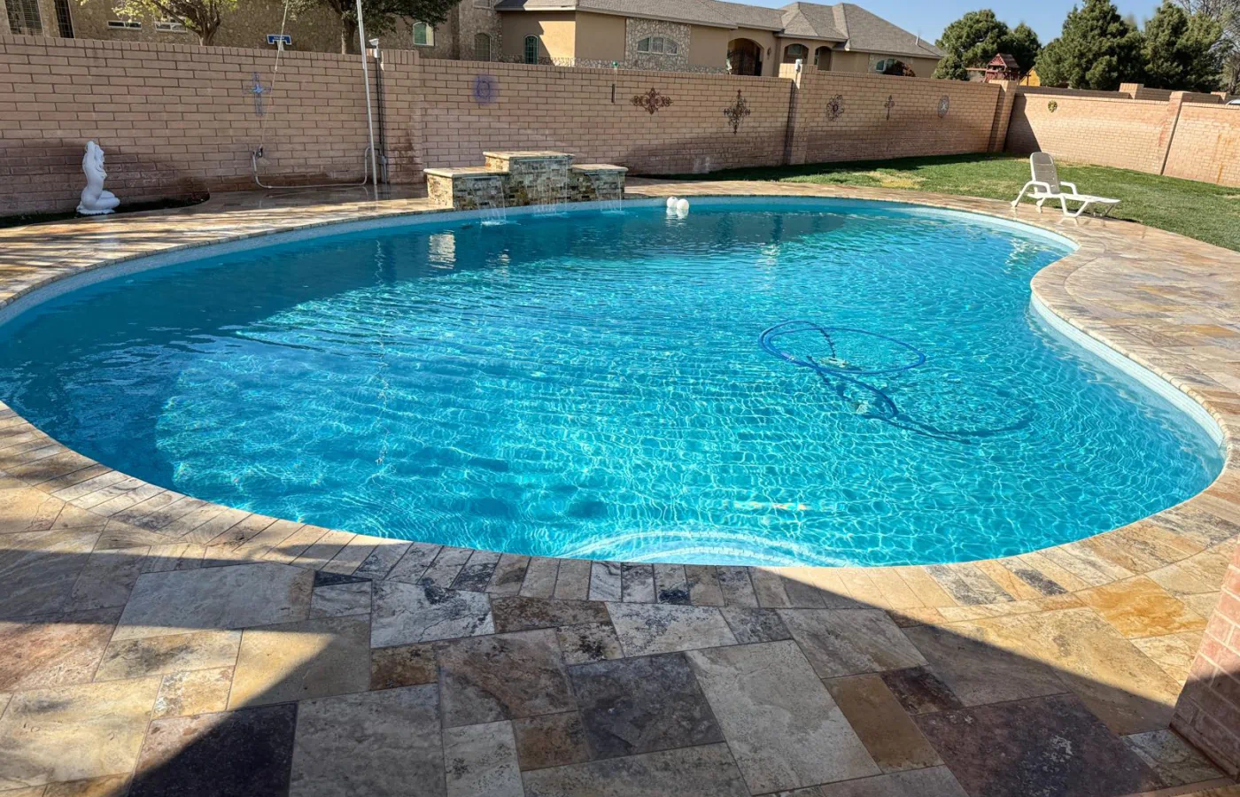 newly installed inground pool