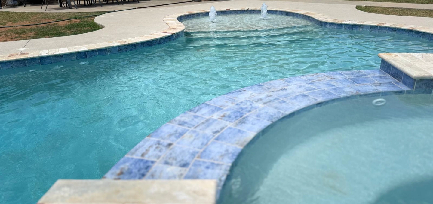 tile renovation in a pool